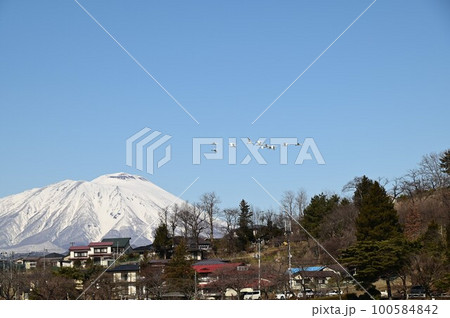 高松の池から見える岩手山 高松の池から見える岩手山 100584842