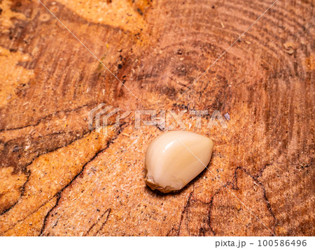 Spicy garlic vegetable on a black background. Spicy garlic vegetable on a black background. 100586496