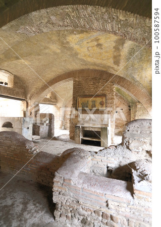 ruins of Ostia Antica near Rome in Italy ruins of Ostia Antica near Rome in Italy 100587594