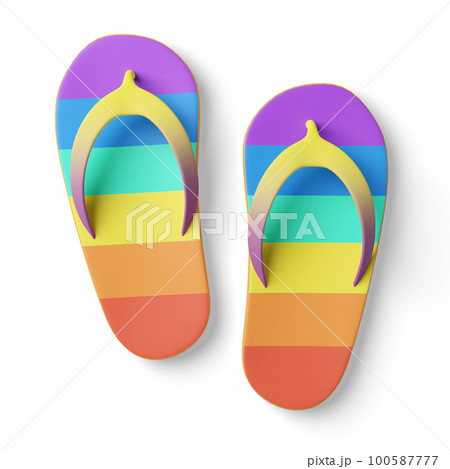 Colourful flip flops hot sale