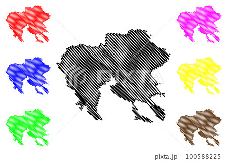 Central Macedonia Region (Greece, Hellenic Republic, Hellas) map vector illustration, scribble sketch Central Macedonia map Central Macedonia Region (Greece, Hellenic Republic, Hellas) map vector illustration, scribble sketch Central Macedonia map 100588225