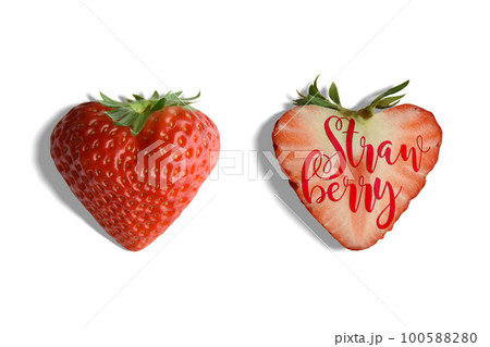 strawberryのロゴ入イチゴ、ハート型の「紅ほっぺ」 strawberryのロゴ入イチゴ、ハート型の「紅ほっぺ」 100588280