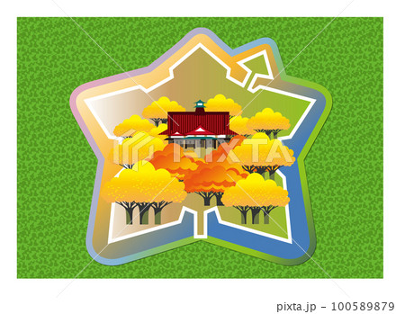 函館の人気スポット　五稜郭公園 100589879