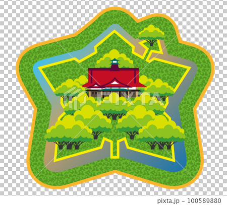 函館の人気スポット　五稜郭公園 100589880