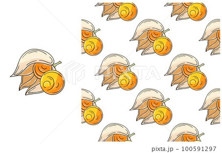 Seamless pattern for kitchen, restaurant or shop. Set in hand draw style 100591297