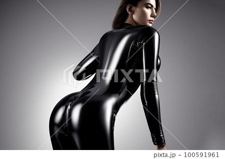 Woman dressed in latex leather bodysuit for - Stock Illustration  [100591961] - PIXTA