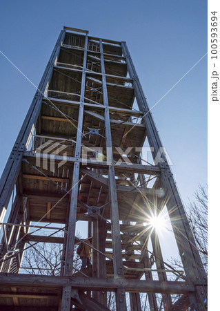 Lookout tower in Velka Homola hill, Little Carpathians, Slovakia Lookout tower in Velka Homola hill, Little Carpathians, Slovakia 100593694