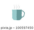 手描き風の温かい飲み物が入ったカップ 100597450