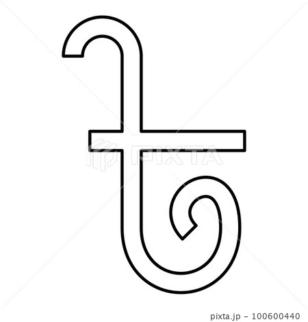 Taka Bangladesh Bengali rupee sign money currency symbol bangladeshi money BDT contour outline line icon black color vector illustration image thin flat style Taka Bangladesh Bengali rupee sign money currency symbol bangladeshi money BDT contour outline line icon black color vector illustration image thin flat style 100600440