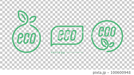 Eco mark icon set vector illustration 100600948