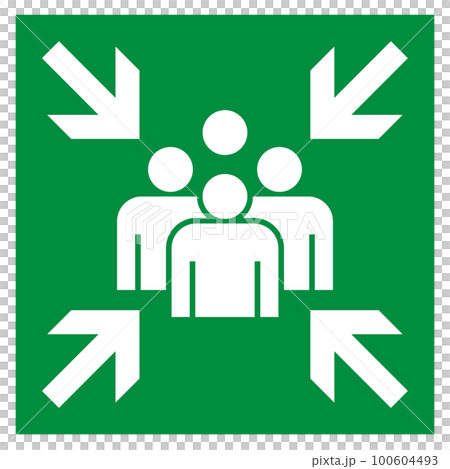 Evacuation gathering place icon 100604493