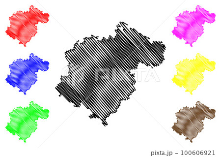 Province of Teruel (Kingdom of Spain, Autonomous community of Aragon) map vector illustration, scribble sketch Teruel map Province of Teruel (Kingdom of Spain, Autonomous community of Aragon) map vector illustration, scribble sketch Teruel map 100606921