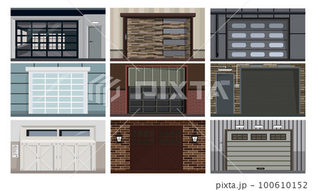 Garage Or Warehouse Doors Set 100610152