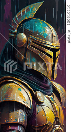 Medieval formidable knights prepare for historical battle. A historical medieval concept. Generative AI Art. 100610210