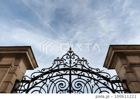 Entrance of a prestigious French mansion 100611221