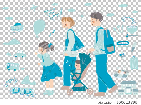 旅行のイラスト_(ブルー系) 100613899