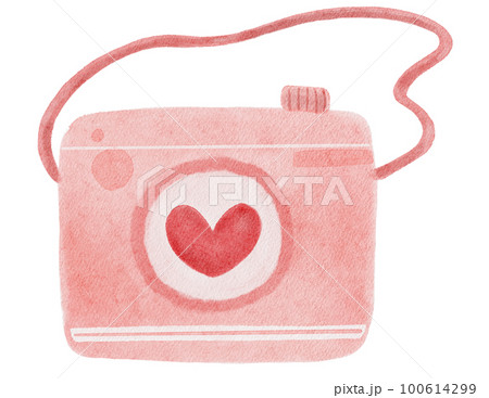 cute classic vintage heart arrow archery watercolour Valentine love sticker hand painting cartoon do 100614299