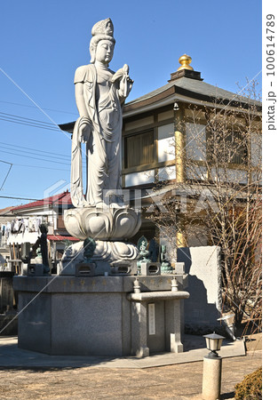 川口散歩：東福寺  真言宗豊山派　生花観世音菩薩立像　川口市 100614789