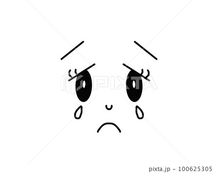 挿絵悲しい絵文字sad emoji 100625305