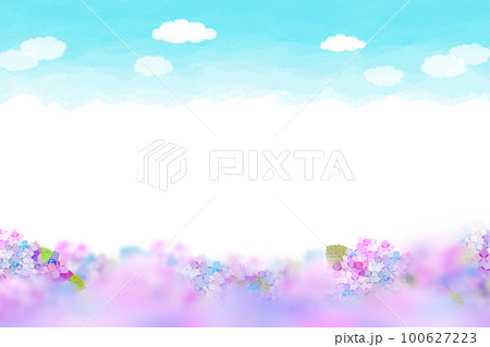 紫陽花の背景素材　バックイメージ 100627223