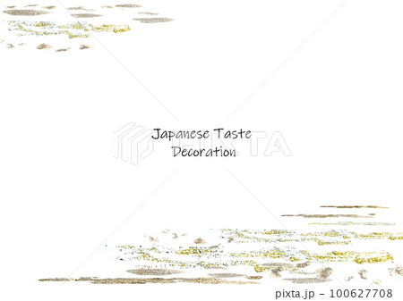 控え目金色グリッターあしらい背景イラスト 100627708