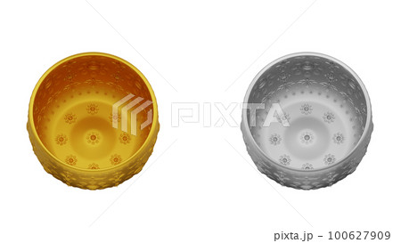 element of gold and silver bowl from image traced 3d. songkran festival thailand travel. element of gold and silver bowl from image traced 3d. songkran festival thailand travel. 100627909