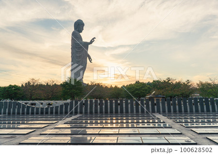 朝焼けと牛久大仏 100628502