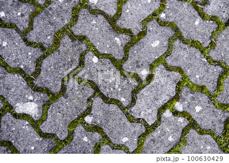 Old cobblestones on the street 100630429