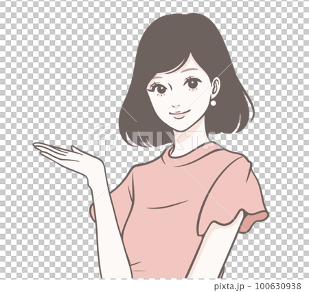 Female illustration material Female illustration material 100630938