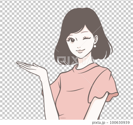 女性插畫素材 100630939