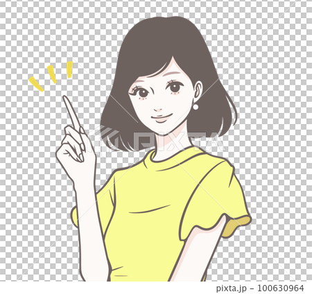 Female illustration material Female illustration material 100630964