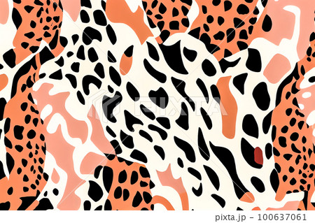 minimalistic leopard texture. Generative AI minimalistic leopard texture. Generative AI 100637061