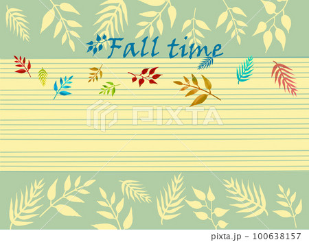 Fall leaves vintage vector card template Fall leaves vintage vector card template 100638157