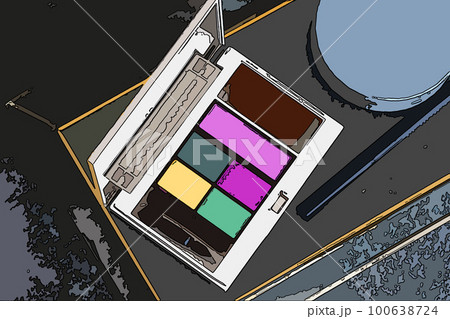 アイシャドウ　アニメ調　シティポップ調 100638724