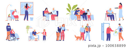 Elderly People Help Set 100638899