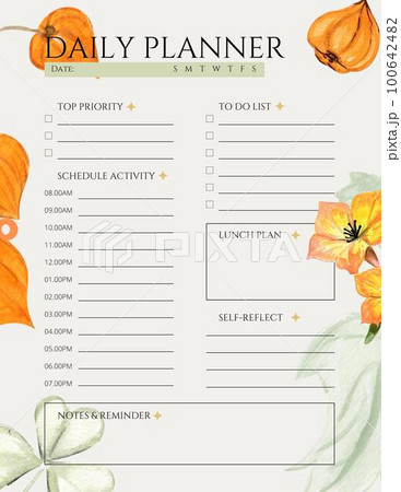 Minimalistic planners , daily, weely, monthly. Annual wall calendar planner template. Week starts on Monday.Clear and simple printable to do list. Business organizer page. Paper sheet. 100642482