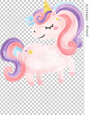 cute fancy magical purple baby unicorn children cartoon kid watercolour hand painting illustration cute fancy magical purple baby unicorn children cartoon kid watercolour hand painting illustration 100644258