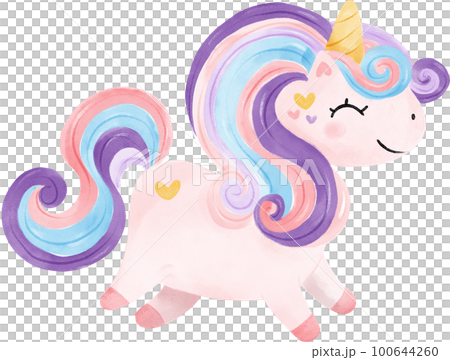 cute fancy magical purple baby unicorn children cartoon kid watercolour hand painting illustration cute fancy magical purple baby unicorn children cartoon kid watercolour hand painting illustration 100644260