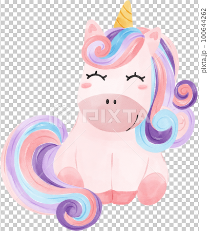 cute fancy magical purple baby unicorn children cartoon kid watercolour hand painting illustration cute fancy magical purple baby unicorn children cartoon kid watercolour hand painting illustration 100644262