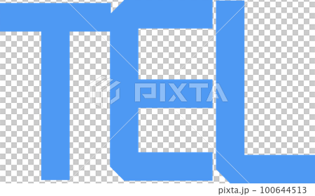 Cute illustration of English letters for TEL 100644513