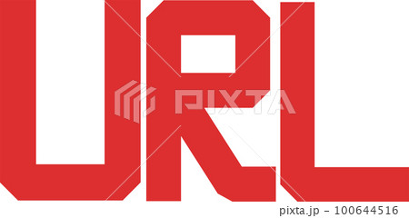 URLの英語文字の赤いシンプルなイラスト URLの英語文字の赤いシンプルなイラスト 100644516