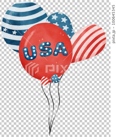 4th of July freedom independence day festive balloon cartoon watercolour decoration illustration 4th of July freedom independence day festive balloon cartoon watercolour decoration illustration 100645345