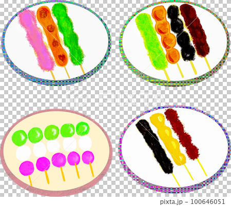 Illustration of Hanami Dango Illustration of Hanami Dango 100646051