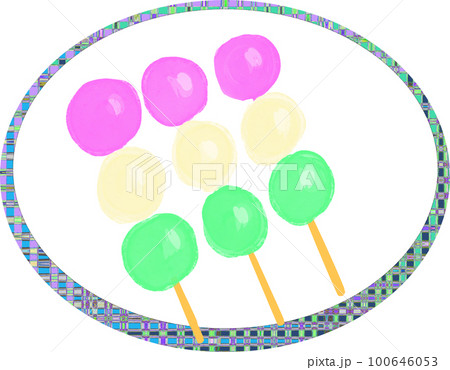 花見だんごのイラスト 花見だんごのイラスト 100646053