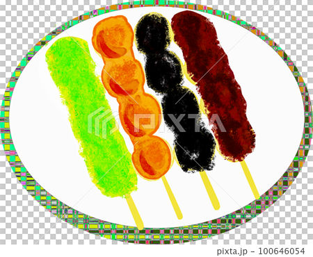 花見だんごのイラスト 花見だんごのイラスト 100646054