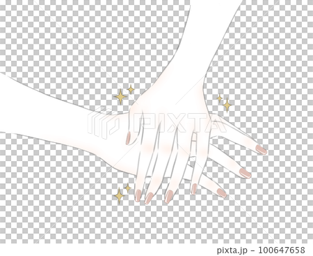 美麗的手做手部護理的插圖 100647658