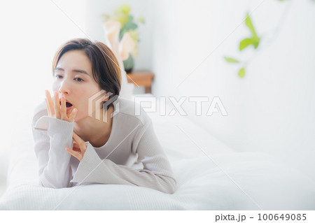 ベッドルームの女性 ベッドルームの女性 100649085