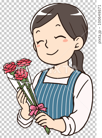 母の日のお母さん 100649871