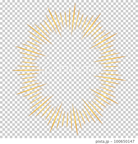 金色風の集中線のフレーム素材 金色風の集中線のフレーム素材 100650147