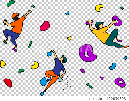 person bouldering person bouldering 100650708